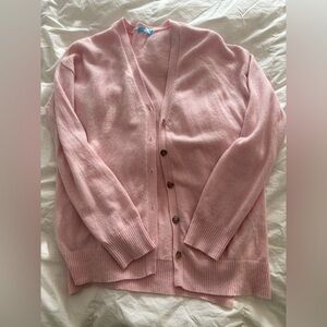 100% Cashmere J. McLaughlin Pale Pink Cardigan